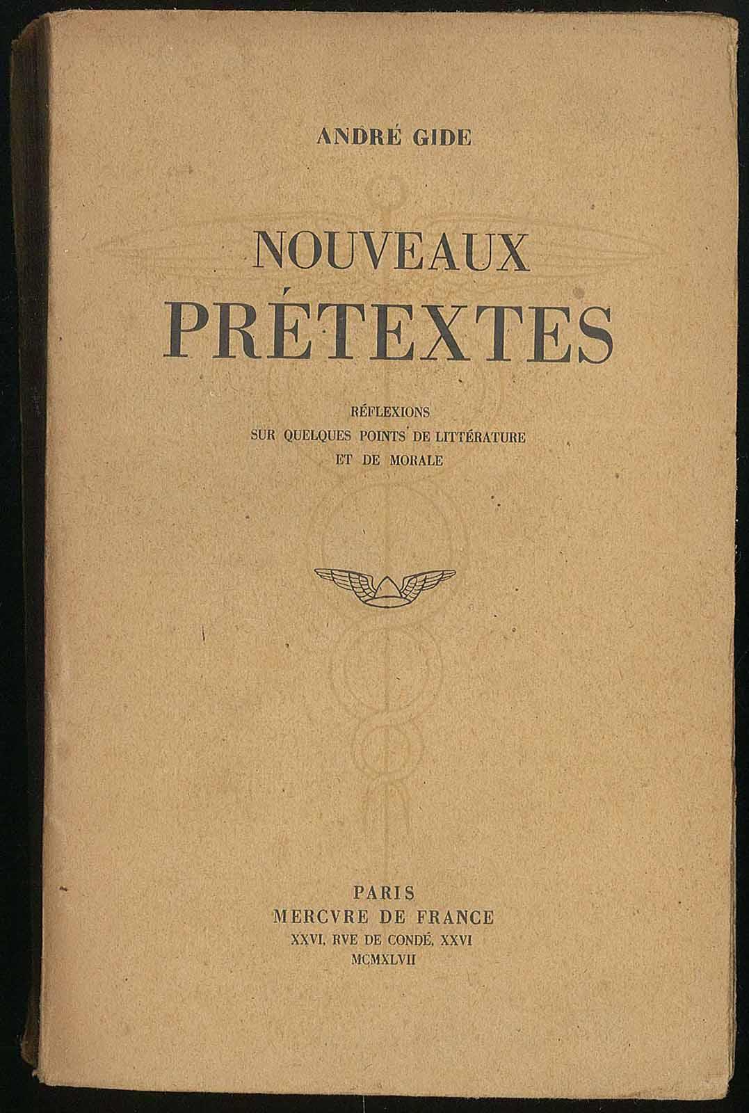 Nouveaux pretextes Réflexions sur quelques points de littérature et de morale
