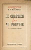 Le chretien face au pouvoir V civisme du chretien - Michel Riquet - copertina