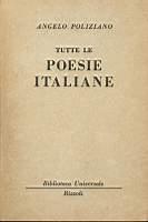 Tutte le poesie italiane - Angelo Poliziano - copertina