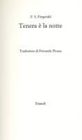 Tenera è la notte - Francis Scott Fitzgerald - copertina