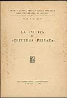 La falsità in scrittura privata - Tullio Galiani - copertina