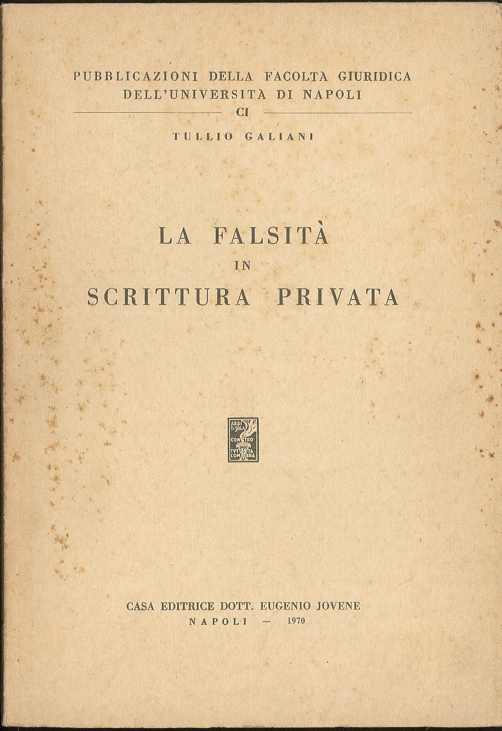 La falsità in scrittura privata