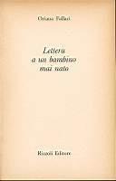 Lettera a un bambino mai nato - Oriana Fallaci - copertina