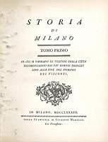 Storia di Milano - Pietro Verri - copertina