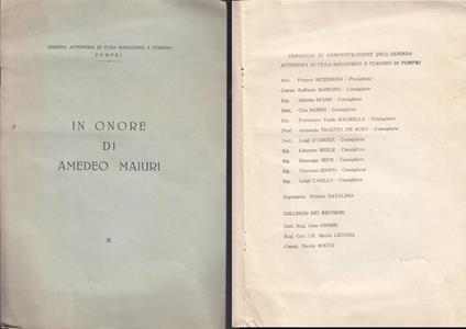In Onore di Amedeo Maiuri - copertina