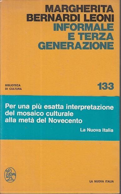 Informale Terza Generazione - Margherita Bernardi Leoni - copertina