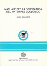 Manuale per la Schedatura Materiale Zoologico