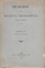 Memorie Società Geografica Italiana Volume Vii Parte Ii