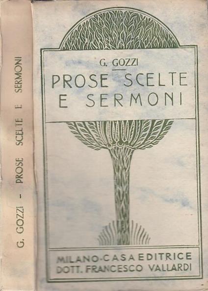 Prose Scelte e Sermoni - Gasparo Gozzi - copertina