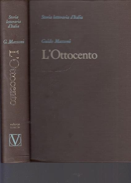 Storia Letteraria d'Italia l'Ottocento - Natalino Sapegno - copertina