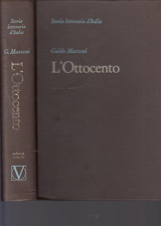 Storia Letteraria d'Italia l'Ottocento - Natalino Sapegno - copertina