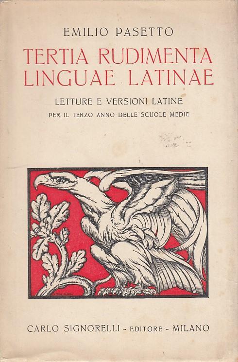 Tertia Rudimenta Linguae Latinae - Emilio Pasetto - copertina