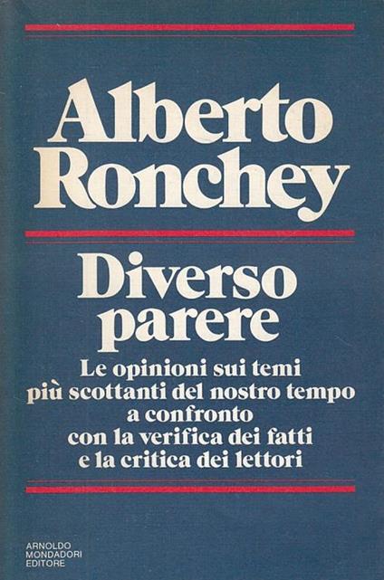 Diverso Parere - Alberto Ronchey - copertina
