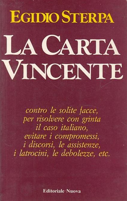 La Carta Vincente - Egidio Sterpa - copertina