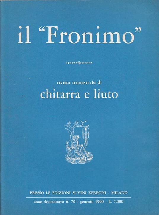 Rivista Il Fronimo N.70 Chitarra Liuto - copertina