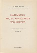 Matematica Applicazioni Economiche Vol.2