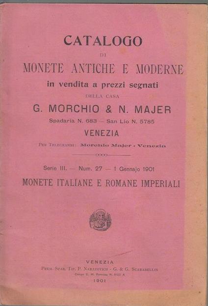 Catalogo Monete Antiche E Moderne 27 Italiane Imperiali - copertina