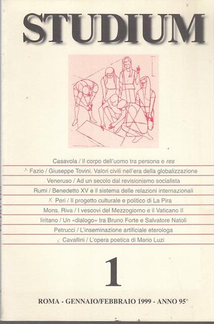 Rivista Studium N.1 Gennaio/Febbraio - copertina