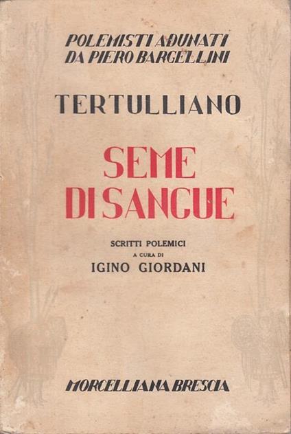 Seme Di Sangue - Quinto S. Tertulliano - copertina