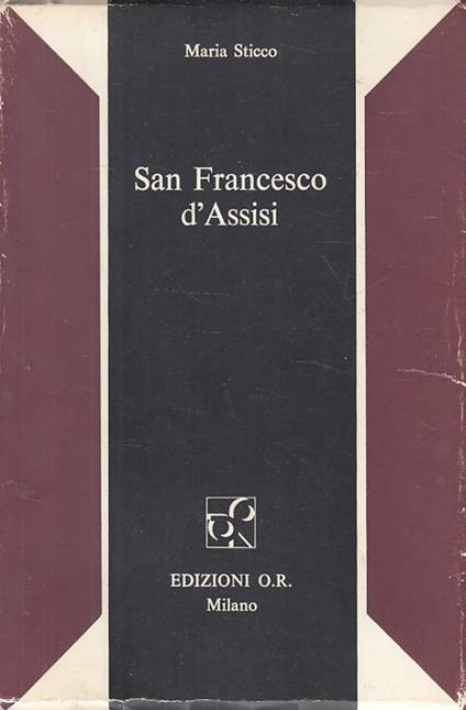 San Francesco D'assisi - Maria Sticco - copertina