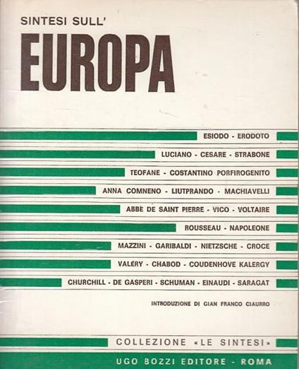 Sintesi Sull'europa - copertina
