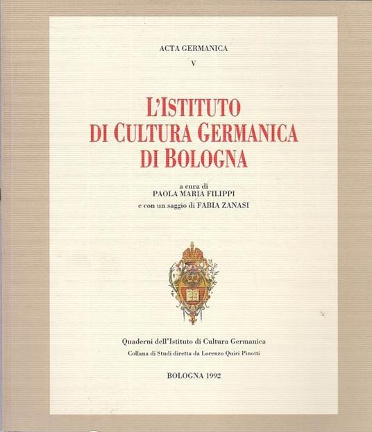 Acta Germanica V Istituto Di Cultura Germanica Bologna - copertina