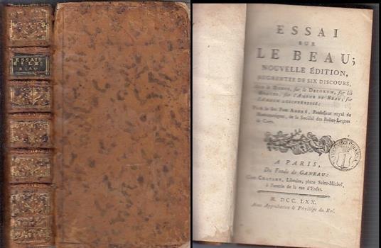 Essai Sur Le Beau Settecentina - Pere André - Crapart - copertina