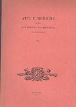 Atti E Memorie Della Accademia Clementina Bologna Xi