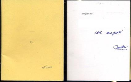 Gli Amici 13 Autografo- Dino Carlesi- Bandecchi & Vivaldi - copertina