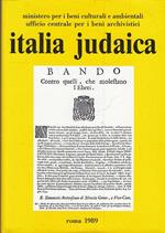 Italia Judaica Atti Iii Convegno Internazionale 1986