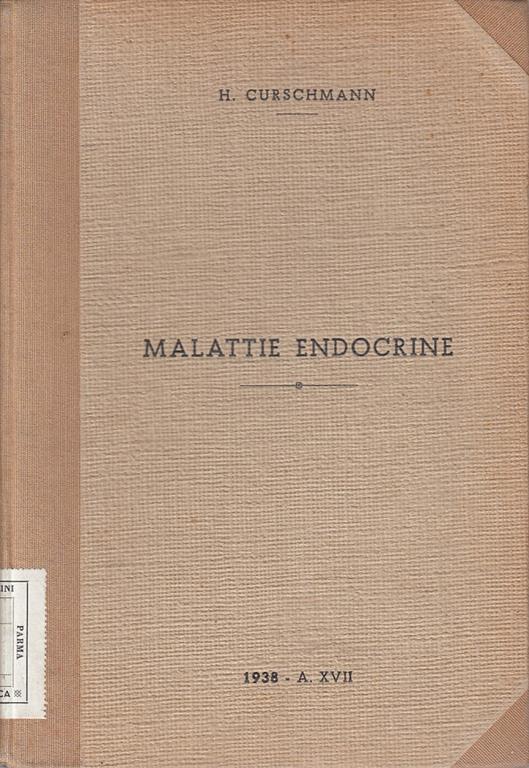 Malattie Endocrine - Hans Curschmann - copertina