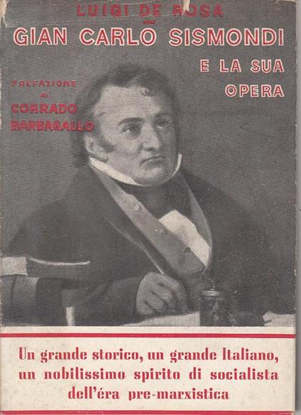 Gian Carlo Sismondi E Sua Opera - Luigi De Rosa - copertina