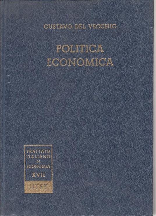 Politica economica - Gustavo Del Vecchio - copertina