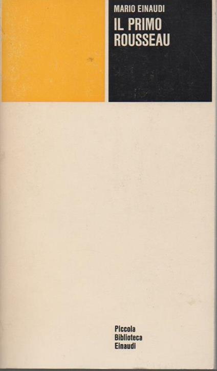 Il primo Rousseau - Mario Einaudi - copertina