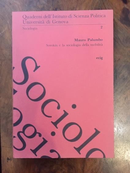 Sorokin e la sociologia della mobilità - Mauro Palumbo - copertina