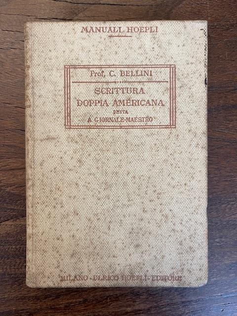 Scrittura doppia americana detta a giornale-maestro - Clitofonte Bellini - copertina