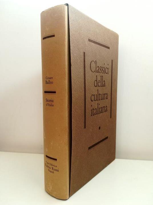 Storia d'Italia - volume in cofanetto editoriale - Cesare Balbo - copertina