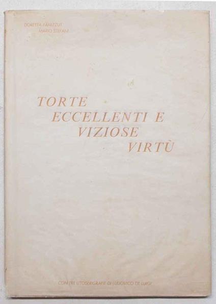 Torte eccellenti e viziose virtù - copertina
