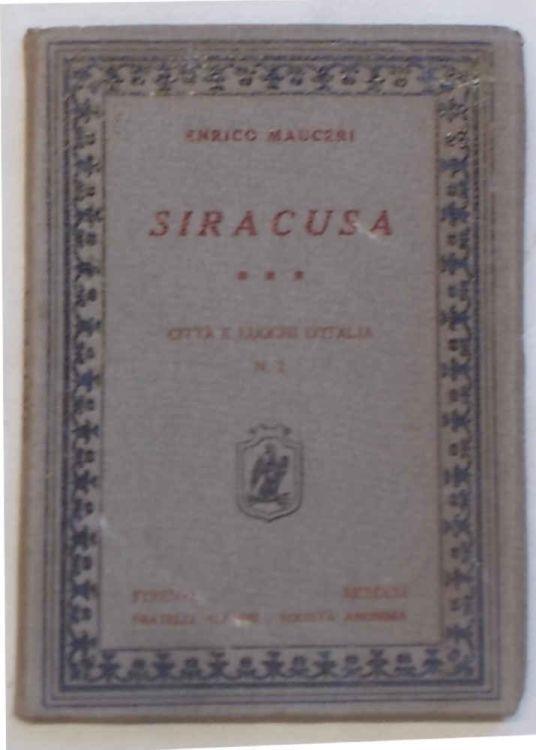 Siracusa - Enrico Mauceri - copertina