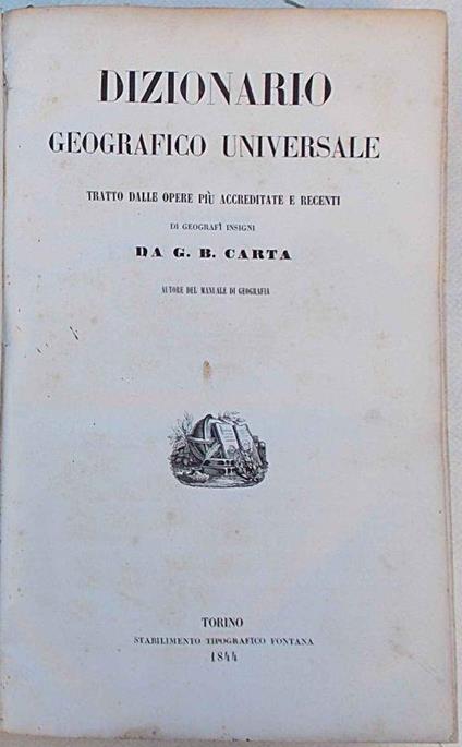 Dizionario geografico universale tratto dalle oper - copertina