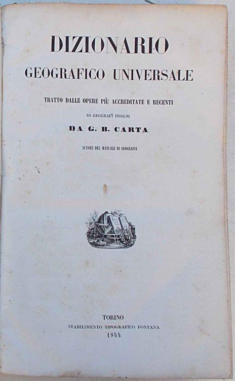 Dizionario geografico universale tratto dalle oper - copertina