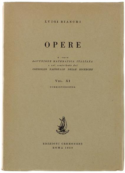 Opere - Luigi Bianchi - copertina