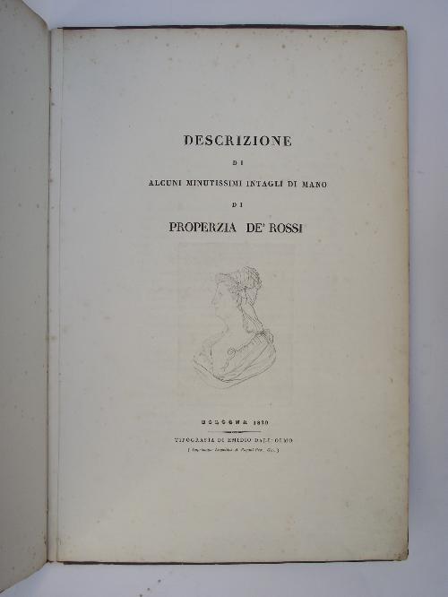 Descrizione di alcuni minutissimi intagli di mano di Properzia de Rossi - copertina