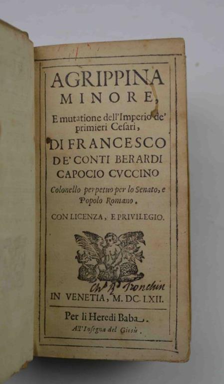 Agrippina minore, e mutatione dell'Imperio dè primieri Cesari. - copertina