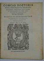 Concio. habita ad sacrosanctam synodum Trident. Domenica sanctiss. Trinitatis. XXIIII. Maii. M.D.LXII