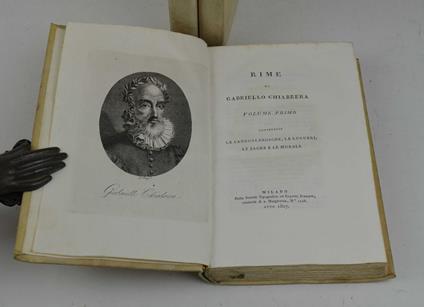 Rime. - Gabriello Chiabrera - copertina