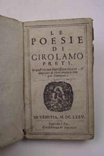 Le poesie… in quest'ultima Impressione corrette, et ampliate di nuove materie non più Stampate