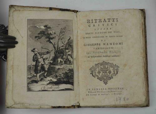 Ritratti critici ovvero brevi pitture dè vizj, e delle stravaganze di questo secolo - Giuseppe Manzoni - copertina
