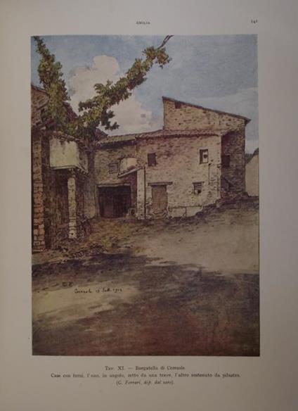 L' architettura rusticana nell'arte italiana. Dalle capanne alla casa medievale - Giulio Ferrari - copertina
