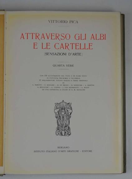 Attraverso gli Albi e le Cartelle (Sensazioni d'Arte) - Vittorio Pica - copertina